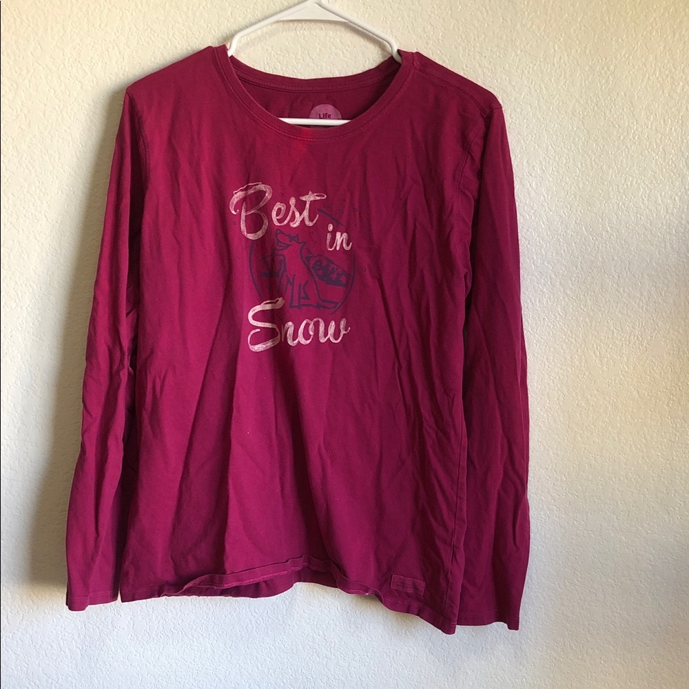 Pink Long Sleeve 'Best in Snow' Shirt